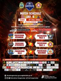 MATCH SCHEDULE DAY 5 TURNAMEN VOLI HARGOMULYO TAHUN 2026
